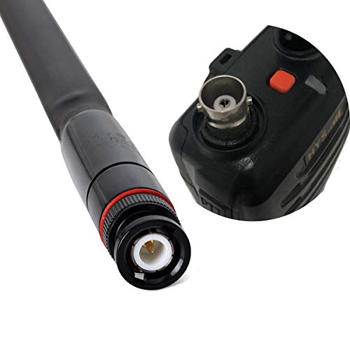 HYS BNC CS Tactics Antennas Foldable Dual Band 2m/70cm HT Antenna - color: Black