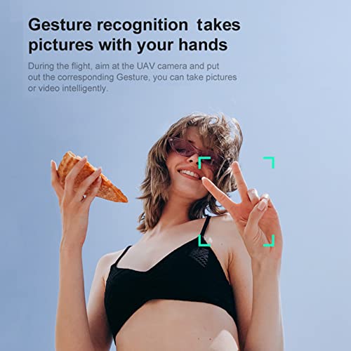Drones with Camera for Adults 6K Foldable Headless Drone with Obstacle Avoidance Function Optical Flow Positioning Gesture Photography with Storage Bag 2 Battery