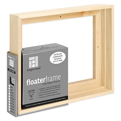 Ampersand Floaterframe for Wood Panels, 7/8 Inch Depth, Thin, 8X10 Inch, Maple (FTHIN780810M) - color: Maple Thin, size: 8"x10"