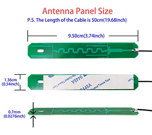 Internal Laptop WiFi Antenna 8dBi Dual-Band Mini PCIe U.FL MHF1 Cable 50cm
