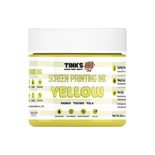 Tinks® Screen Printing Ink - Yellow - 8 oz. - color: Yellow