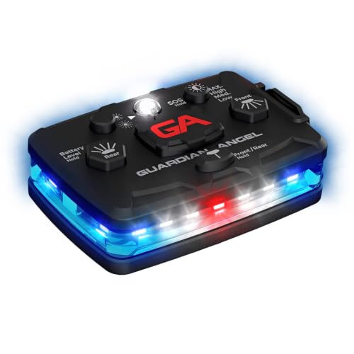 Guardian Angel Elite Safety Light - Blue/White Front & Blue Rear - color: Elite Blue/Blue, size: 1-Pack