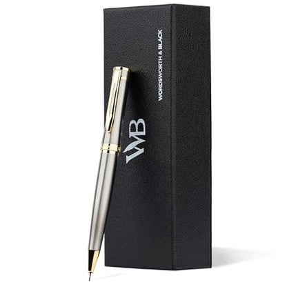 Wordsworth & Black Luxury Metal Mechanical Pencil 0.7mm for Writing, Silver - color: Silver Gold