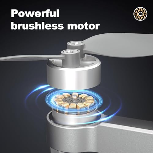 Drone with Camera for Adults Beginner 4K,52-Min Max Flight Time,10000 Feet Control Range,249g Foldable FPV RC Quadcopter,Smart Return Home,5G Transmission,Brushless Motor, Wind Resistance (Grey)