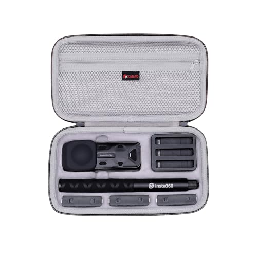 XANAD Hard Case for Insta360 X5 / X4 / X4 Air /X3 / X2 Action Camera,Grey - color: Grey