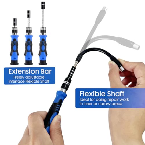 115 in 1 Precision Screwdriver Set, Mini Professional Magnetic Repair Tool Kit, Multi functional Small Screwdriver for Macbook, Phone, PC Computer, Watch, Game Console, Electronic Repair(Blue)