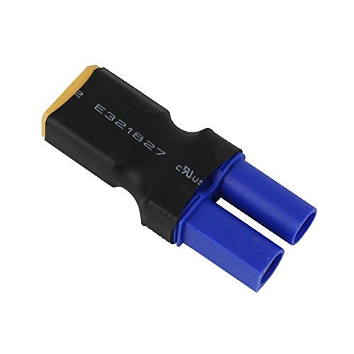 3pcs Male XT60 to Female EC5 Connector Adapter for RC LiPo (Pack of 3)