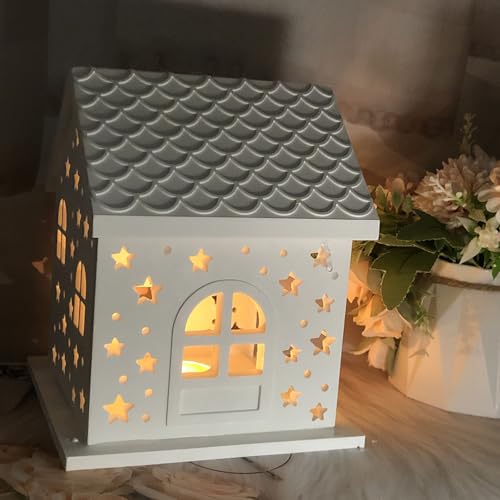 Christmas House Desktop Decoration Epoxy Resin Silicone MoldS0449+S0117-1-4