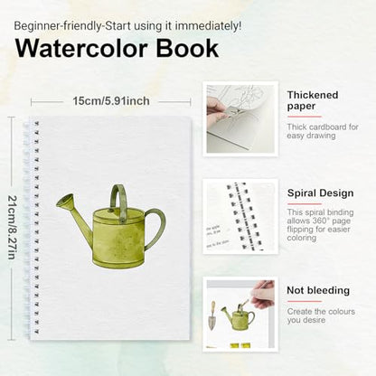 Apolyone Watercolor Workbook with Step-by-Step - style: Garden
