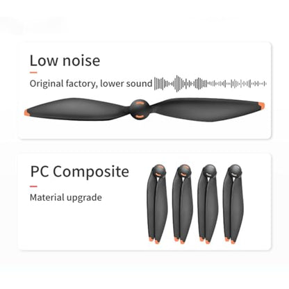 2 Pairs of Mavic 4 Pro Propellers, Quick Release Low Noise Propeller Blades Compatible with DJI Mavic 4 Pro Drone Accessories