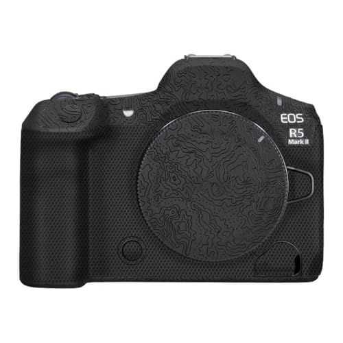 Camera Skin Wrap R5II Anti-Scratch Sticker Coat Vinly Protective Film Body Protector Decals Cover for Canon EOS R5 Mark II R5 II (Contour Black Glossy) - color: Contour Black Glossy