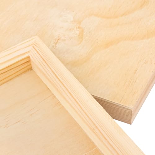 6 Pack 8 x 8 Inch Unfinished Wood Panels, Wooden Panel Boards for Painting, Crafts, and Home Decor - size: 6 Pack 8 x 8 Inch