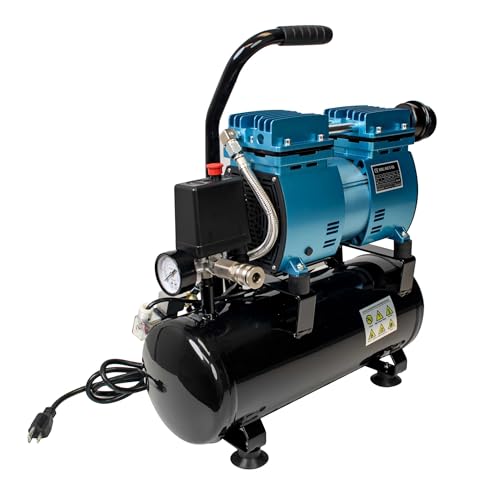 Master Airbrush Super Powerful 1 HP Air Compressor with Extra-Large 9 Ltr - style: 1 HP with Tank