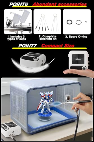 Airbrush Kit with Compressor, Can Connect Two Airbrushes, High-Pressure Air - size: One Airbrush Kit