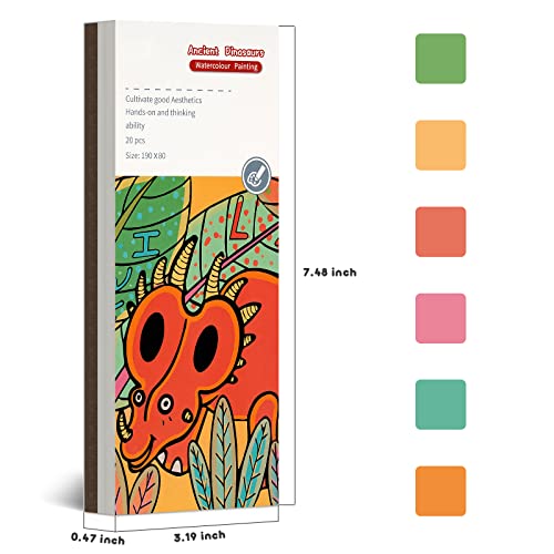Cavnewt Watercolor Coloring Books for Kids Ages 4-8 - color: 1Pack Ancient Dinosaurs