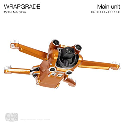WRAPGRADE Skin Stickers Compatible with DJI Mini 3 Pro | Main Unit (Butterfly Copper) - color: Butterfly Copper