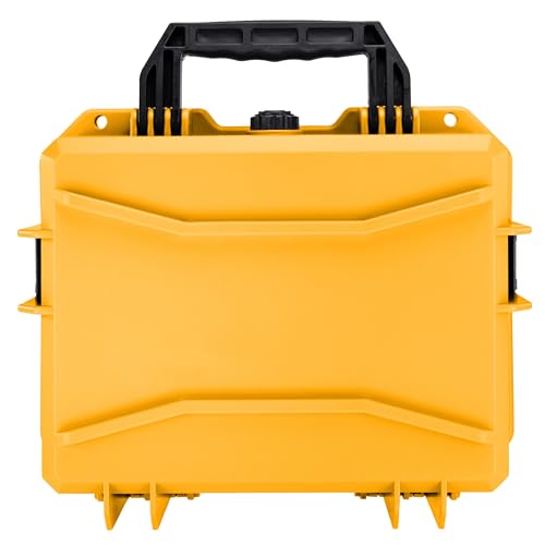 Eylar 13.8" Intact Series Compact Hard Camera Case, Lightweight and Durable Stacker Design with Foam - color: Yellow