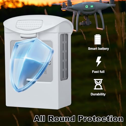 2 Pack Phantom 4 Battery with Multi Charger Hub, 15.2V 5870mAh Intelligent Flight Battery for DJI Phantom 4/4 RTK / 4 Pro / 4 Pro V2.0/4 Advanced