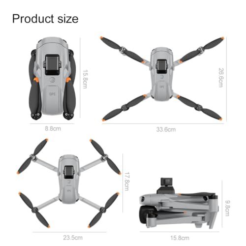 Drones with Camera for Adults 4K (Gray, 3-Battery Set) - color: Gray