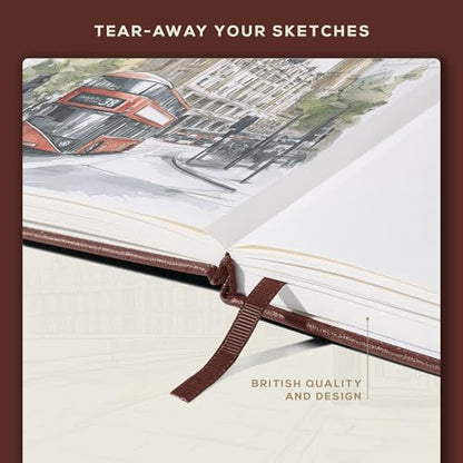 Beechmore Books A4 8.5x11 Mixed Media Sketchbook 300 GSM/140lb - color: Chestnut Brown, size: A4 - 8.5" x 11.5" Large