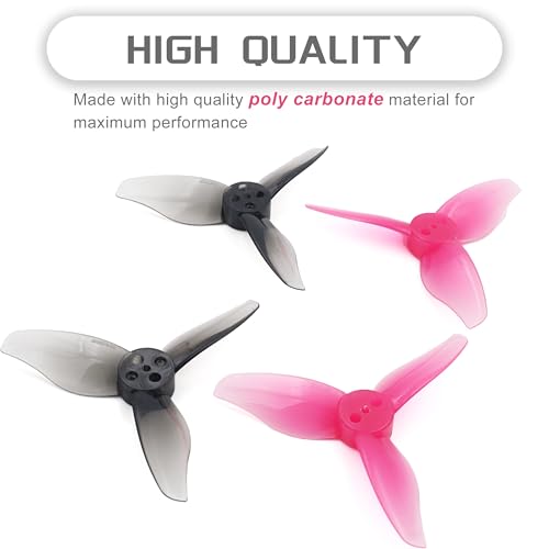 RC Propeller Gemfan 2023 2 Inch 3-Blade Propeller for RC FPV(Gray, Pink) - color: Gray + Pink