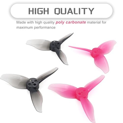 RC Propeller Gemfan 2023 2 Inch 3-Blade Propeller for RC FPV(Gray, Pink) - color: Gray + Pink