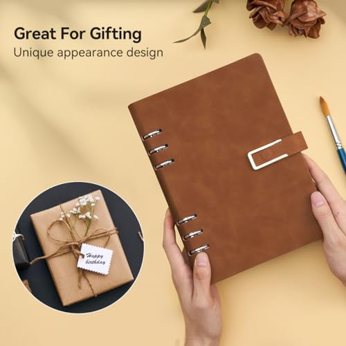 Lightwish Watercolor Sketchbook, 100% Cotton Cold Press Refillable Paper - color: Flat Buckle Brown