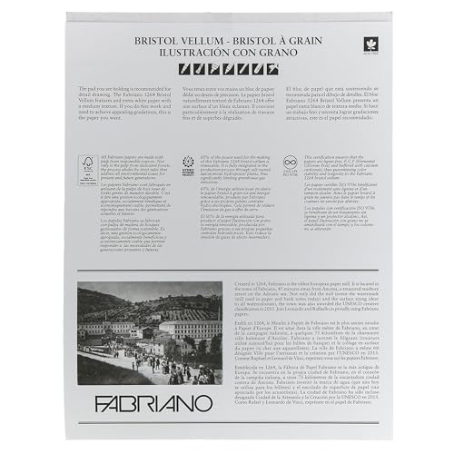 Fabriano 1264 Bristol Pad, Vellum, 11" x 14" - size: 11 x 14
