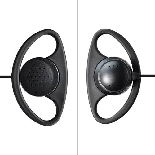 2pin D-Shape Walkie Talkie Surveillance Earpiece with PTT Microphone