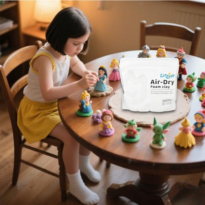 Pink Air Dry Foam Clay 1.1lbs/500g, Soft & Easy to Mold - color: Pink