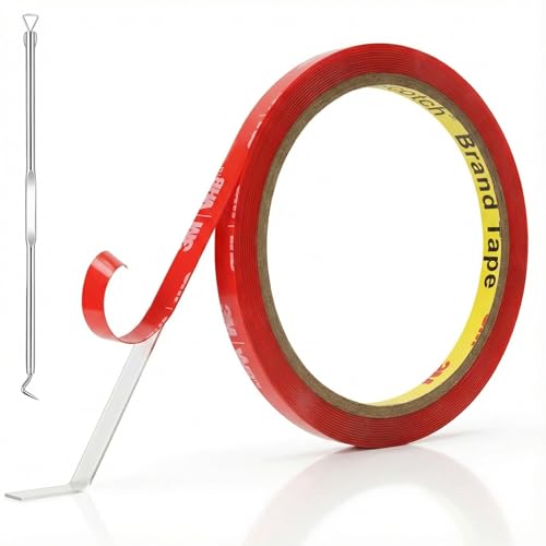 3M 4905 Vhb Double Sided Clear Tape 1/4" x 10 Ft Heavy Duty Mounting Tape Permanent Bonding Waterproof for Home Office Décor Strong Adhesive for Electronics Glass Automotive Emblem Mounting - size: 0.25" x 10 Ft