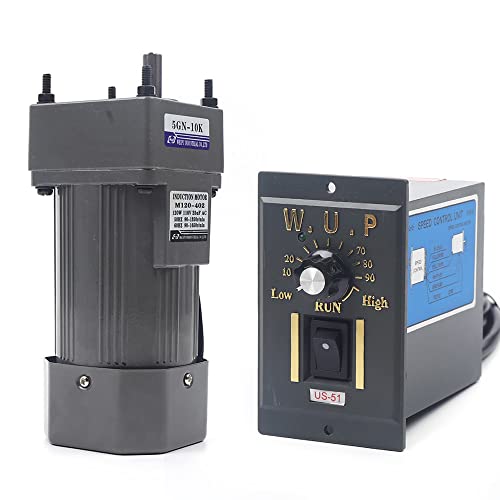 0-135RPM 120W 10K Variable Speed AC Gear Reduction Motor with Controller - color: 120W 10K