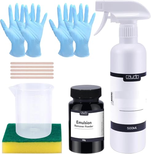 Caydo Screen Printing Emulsion Remover Kit Includes Silk Screen Photopolymer Emulsion Stencil Remover (Mix - 2000oz) - Screen Printing Supplies