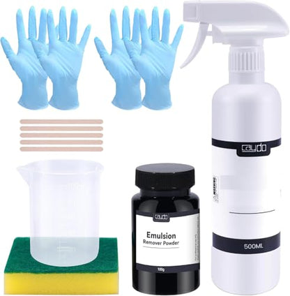 Caydo Screen Printing Emulsion Remover Kit Includes Silk Screen Photopolymer Emulsion Stencil Remover (Mix - 2000oz) - Screen Printing Supplies