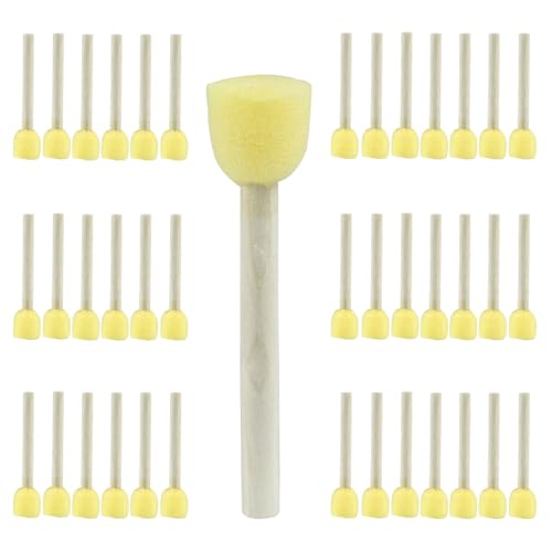 Round Sponge Brush Paint Set, 40 Pcs, 20mm, 0.8 Inch - style: 40 * 0.8Inch