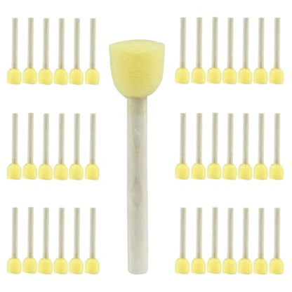 Round Sponge Brush Paint Set, 40 Pcs, 20mm, 0.8 Inch - style: 40 * 0.8Inch