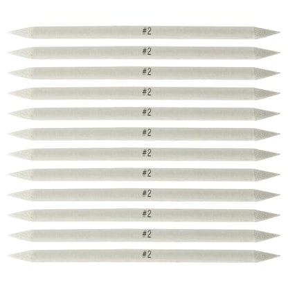 Creative Mark Blending Stumps - Solid Double-Ended Blending Stumps for Blending Charcoal, Pencils, Pastels, and More! - [Size # 2-12 Count] - size: Size # 2 - 12 Pack
