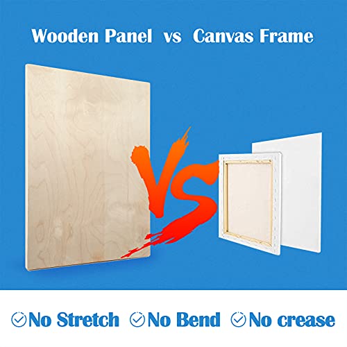 Falling in Art 2 Pack 18x24 Unfinished Birch Wood Panels Kit for Painting - size: 18*24 2-pack