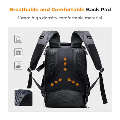 K&F CONCEPT Camera Backpack,25L Large Capacity Camera Bag for Photographers - color: 01-black-grey, size: 25L