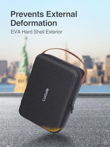 Luxtude Hard EVA Case with Foam, Hard EVA Shockproof Camera Organizer Case - color: Black, size: Large