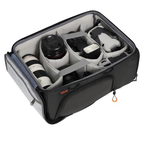 TARION Medium Camera Insert Bag Quick Access DSLR Inner Case Organizer M - style: M (2 Cameras 7 Lenses)