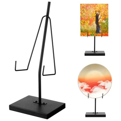 RattanView 12 Inch Plate Stands for Display Picture Frame Stand Adjustable - size: 12 x 5 x 4 Inches