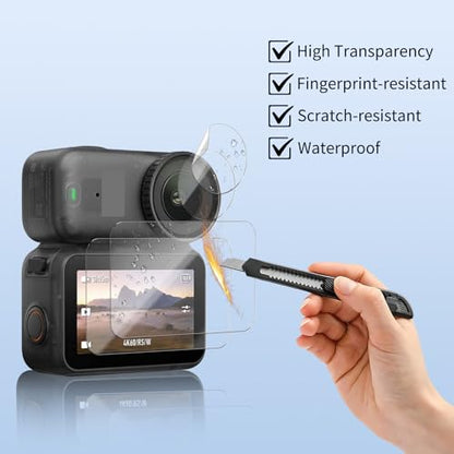 Accessories Kit for DJI Osmo Nano, Silicone Protective Case, Mini Storage Case, Magnetic Mount, HD Screen Protector, Lens Caps, Lanyards