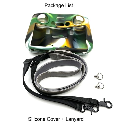 Scratch-Proof Silicone Case & PU Lanyard for DJI RC 2 Remote Controller