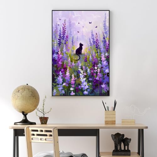 Flowers Framed Paint by Numbers Kit for Adults Beginner & Kids Ages 8-12 - color: YOP-F-1201, size: 8x12 Inch