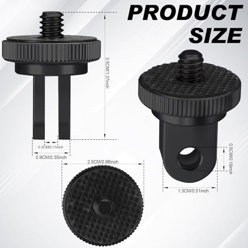 Frienda 4 Pcs Tripod Adapter Compatible with Gopro 1/4-20, Red, Black, Blue - color: Red, Black, Blue