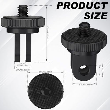 Frienda 4 Pcs Tripod Adapter Compatible with Gopro 1/4-20, Red, Black, Blue - color: Red, Black, Blue