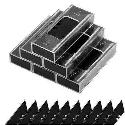 Vickay 60 Pack Utility Knife Blades, SK5 Box Cutter Blades, Razor Blades - color: Black, size: 60 Pack