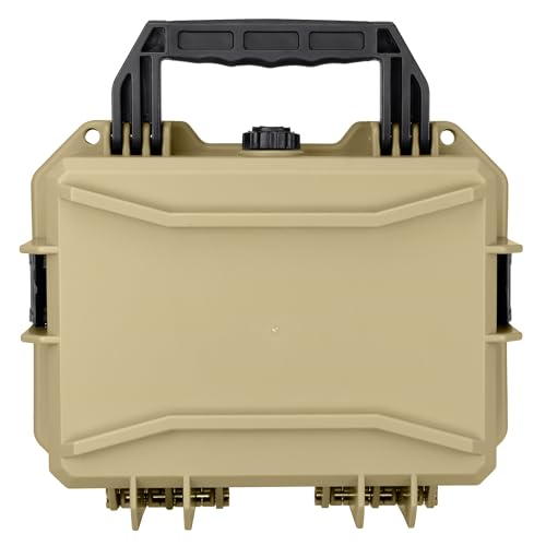 Eylar 11.8" Intact Series Compact Hard Camera Case, Lightweight and Durable Stacker Design with Foam (Tan) - color: Tan