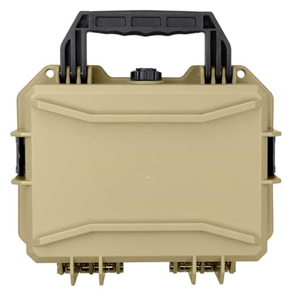 Eylar 11.8" Intact Series Compact Hard Camera Case, Lightweight and Durable Stacker Design with Foam (Tan) - color: Tan